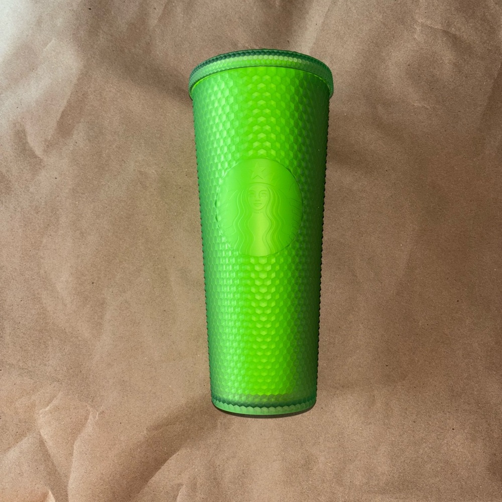 Starbucks Disney World Green Textured Tumbler MISSING STRAW